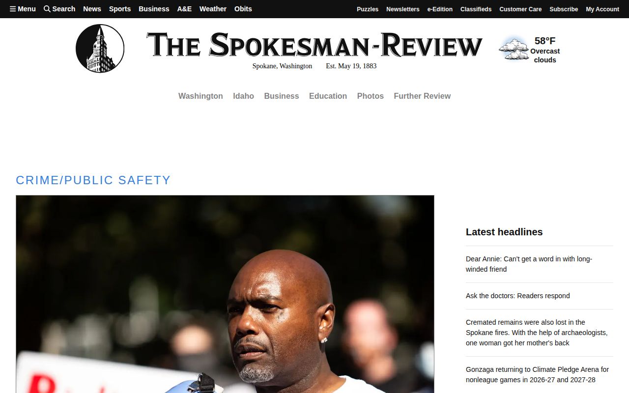 Spokane County crime-news record source page